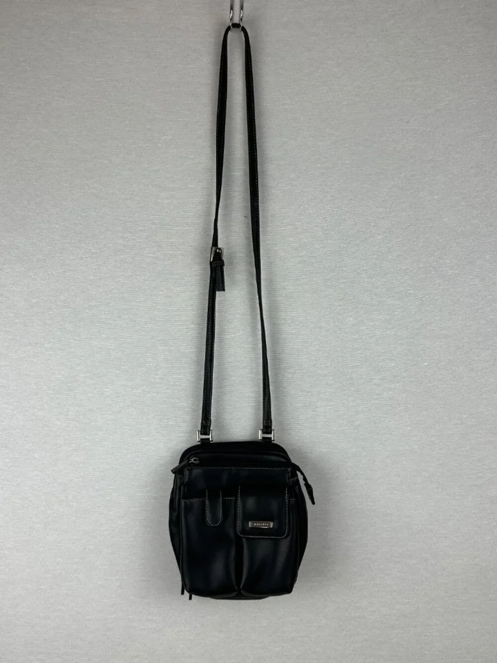 ROSETTI BLACK MULTI-POCKET CROSSBODY BAG TRAVEL ORGANIZER PURSE HAND BAG